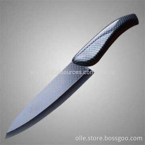 Carbon Fiber Strips Handle and Stained Paper Kitchen Knife